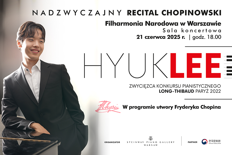 Recital fortepianowy Hyuka Lee – Filharmonia Narodowa w Warszawie